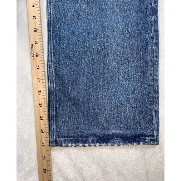 Abercrombie & Fitch Jeans Womens 26 Low Rise Baggy Straight Leg Denim Casual - Picture 10 of 11